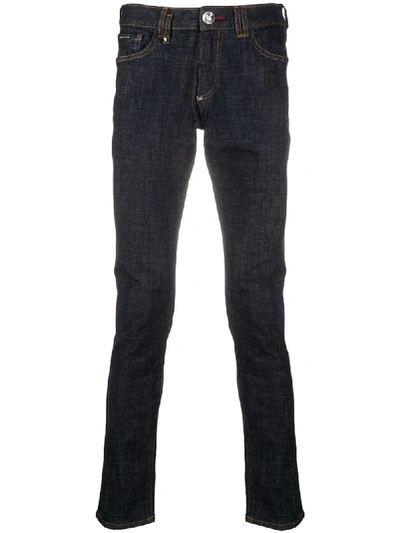 Shop Philipp Plein Classic Slim-fit Jeans In Blue