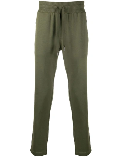 Shop Dolce & Gabbana Logo Plaque Track Pants In Green