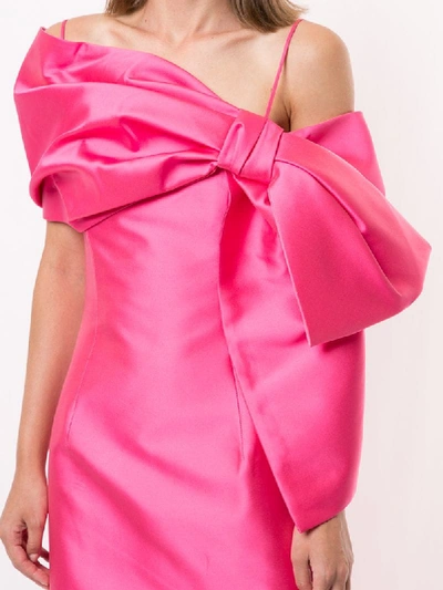 Shop Carolina Herrera Oversized Bow-detail Gown In Pink