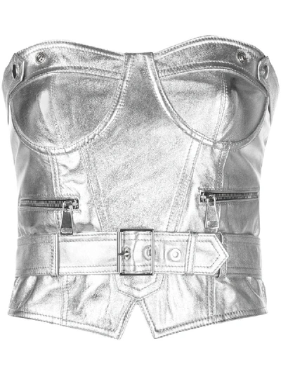 Manokhi Bustier Structured Top In Silver