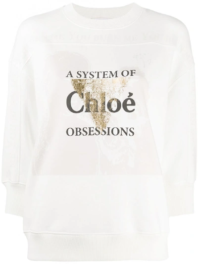 Shop Chloé Cotton Top In White