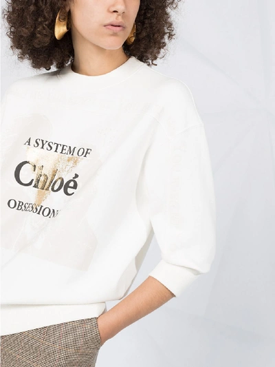 Shop Chloé Cotton Top In White