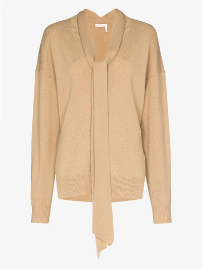 Shop Chloé Cashmere Sweater In Beige