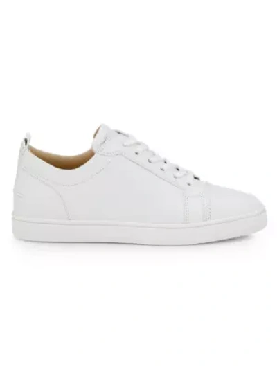 Shop Christian Louboutin Louis Leather Sneakers In White