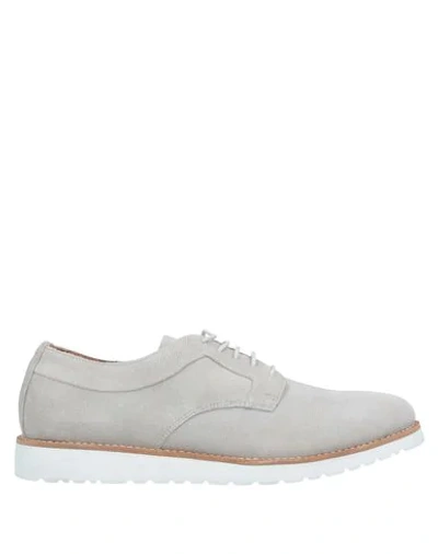 Shop Emporio Armani Lace-up Shoes In Light Grey