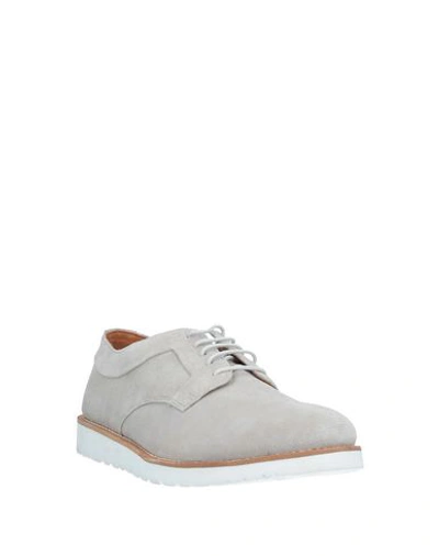 Shop Emporio Armani Lace-up Shoes In Light Grey