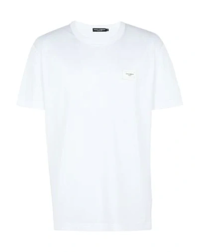 Dolce & Gabbana White Logo Cotton T-shirt In White