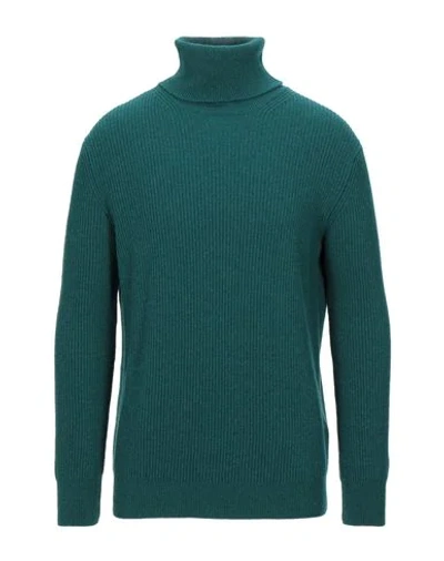 Shop Aragona Turtlenecks In Emerald Green