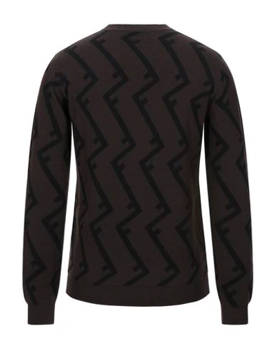 Shop Fendi Sweaters In Dark Brown