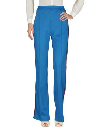 Shop Gucci Casual Pants In Blue