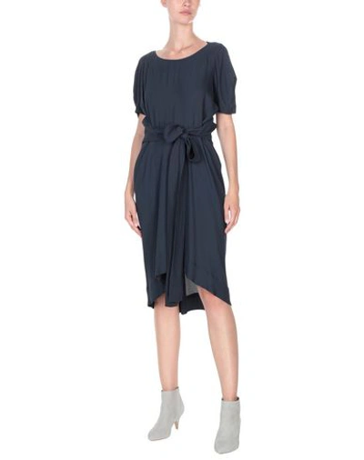 Shop Vivienne Westwood Anglomania Midi Dresses In Dark Blue