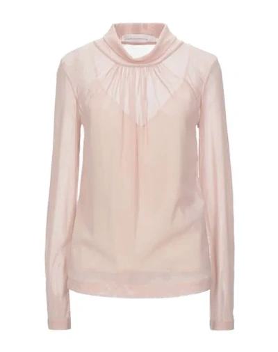 Shop Victoria Beckham Blouses In Pale Pink