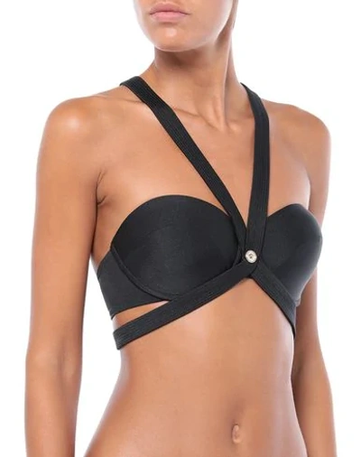 Shop Versace Bikini Tops In Black