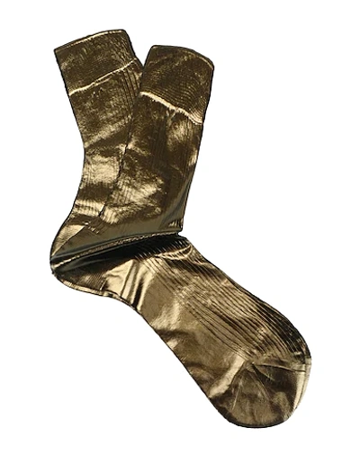 Shop Maria La Rosa Short Socks In Bronze