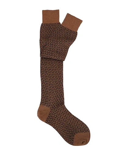 Shop Maria La Rosa Short Socks In Brown