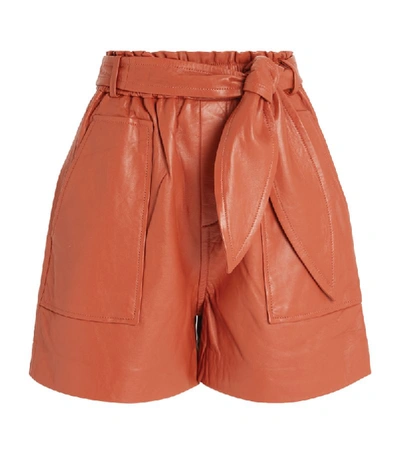 Shop Munthe Meanwhile Leather Shorts