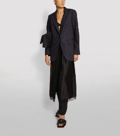 Shop Mm6 Maison Margiela Striped Single-breasted Blazer