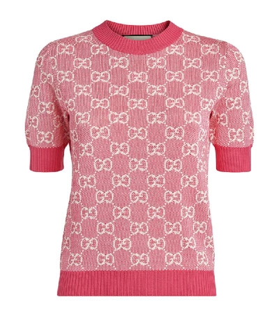 Shop Gucci Knit Gg Supreme Top