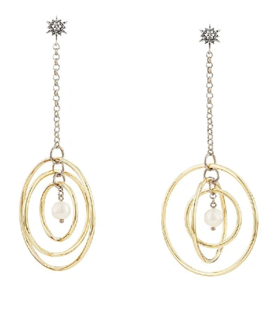 Shop Hstern Noble Gold, Pearl And Diamond Pearls Of Genesis Drop Earrings
