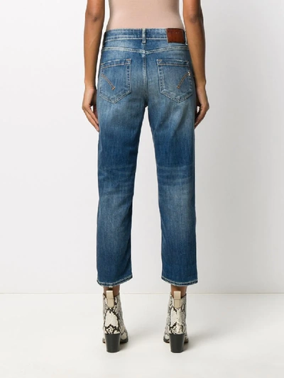 Shop Dondup Koons Loose-fit Cropped Jeans In Blue