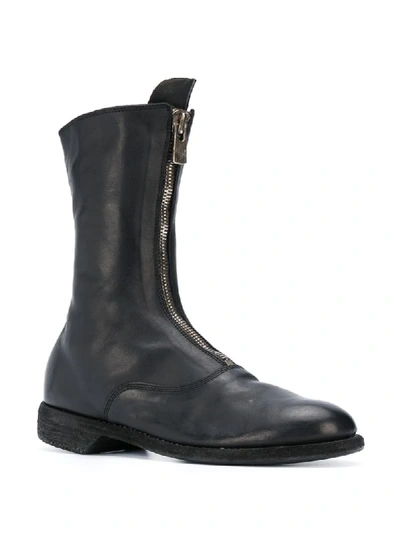 Shop Guidi Front-zip Ankle Boots In Black