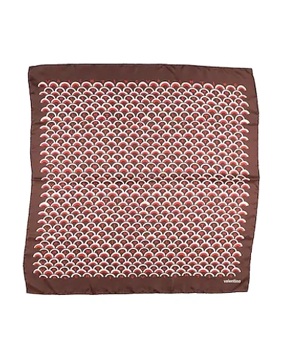 Shop Valentino Scarves In Dark Brown