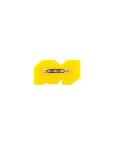 Shop Marni Brooch In Yellow