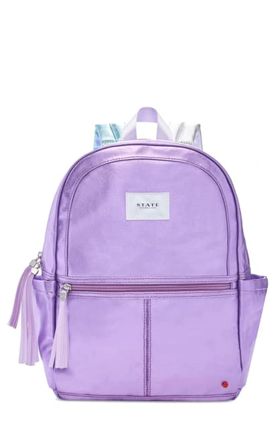 Shop State Kane Coated Metallic Backpack In Purple Multi