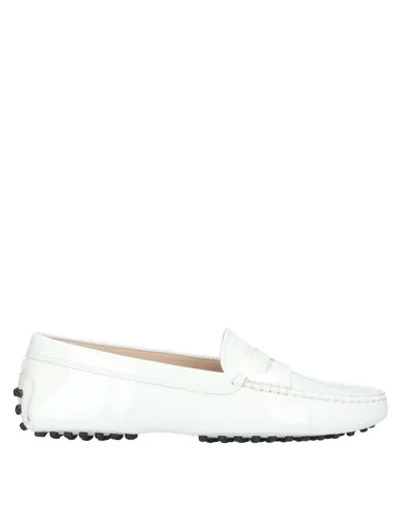 Shop Tod's Loafers In White