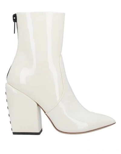 Shop Petar Petrov Ankle Boots In Ivory