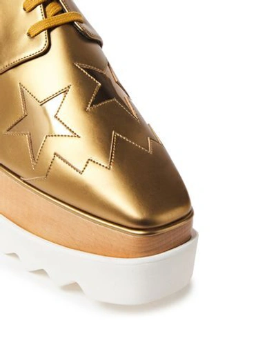 Shop Stella Mccartney Lace-up Shoes In Gold