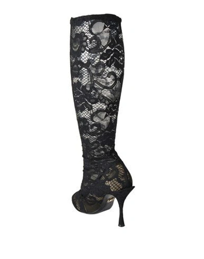 Shop Dolce & Gabbana Woman Knee Boots Black Size 5 Textile Fibers