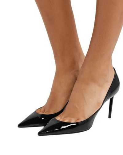 Shop Saint Laurent Woman Pumps Black Size 8 Soft Leather