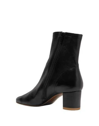 By Far Sofia 65mm Leather Ankle Boots In Black