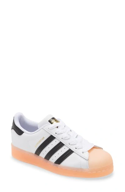 Shop Adidas Originals Superstar Sneaker In White/ Core Black/ Haze Coral