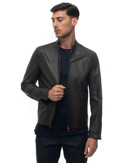 Leather Jacket Dark Brown Lamb Man