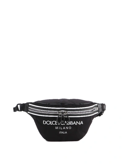 Shop Dolce & Gabbana Scuba Belt Bag In Black