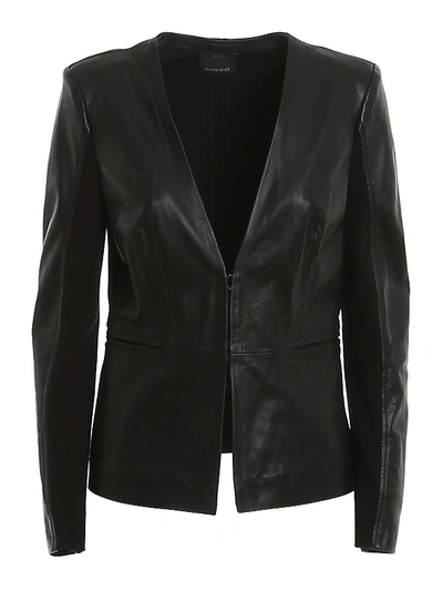 Shop Pinko Bradley Bi-material Jacket In Black