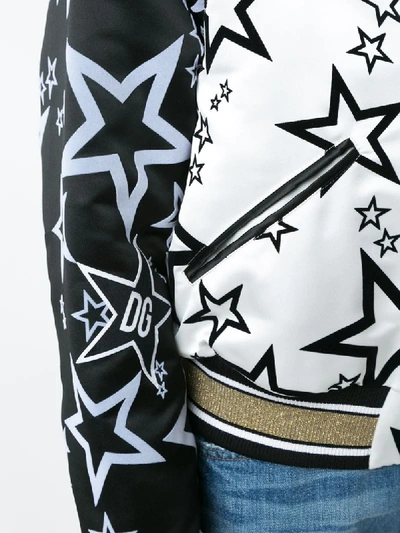 Shop Dolce & Gabbana Millennials Star Print Bomber Jacket In Black