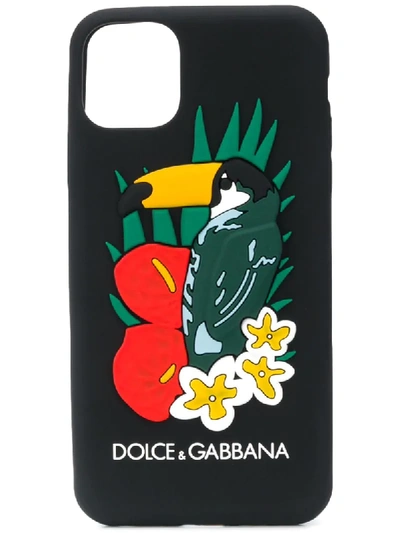 Shop Dolce & Gabbana Toucan Print Iphone 11 Pro Max Case In Black