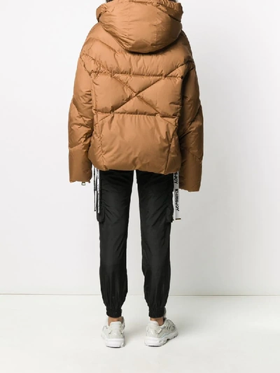 Shop Khrisjoy Oversize Puffer Jacket In Brown