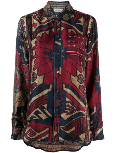 Shop Pierre-louis Mascia All-over Print Shirt In Red