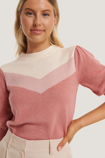 Shop Na-kd Colorblock Knitted Top - Multicolor