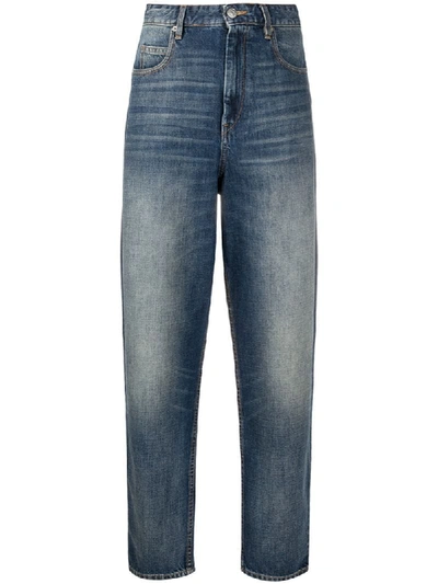 Shop Isabel Marant Étoile High Rise Straight-leg Jeans In Blue