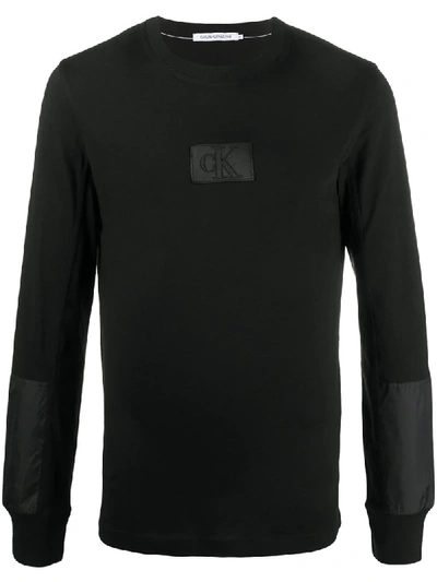 Shop Calvin Klein Jeans Est.1978 Logo Patch T-shirt In Black