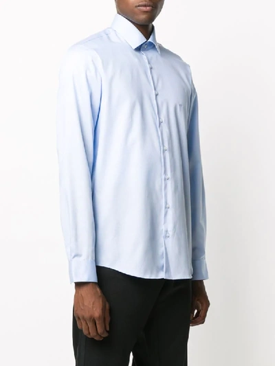 Shop Calvin Klein Slim Fit Shirt In Blue