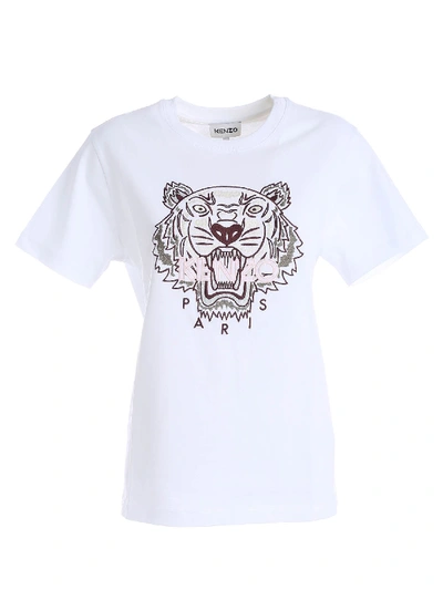 Shop Kenzo Tiger Classic T-shirt In White