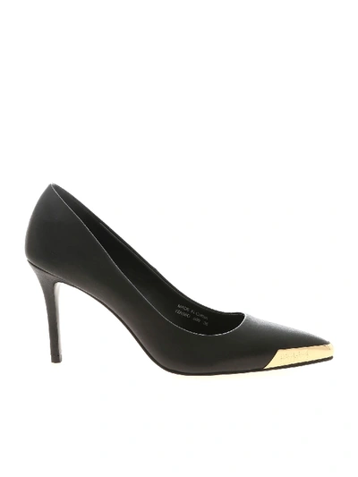 Shop Versace Jeans Couture Branded Detail Pumps In Black