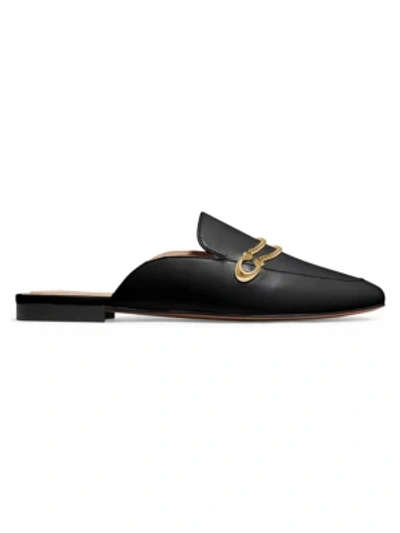 Shop Coach Sawyer Leather Loafer Mules In Black