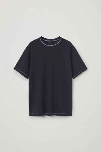 Shop Cos Relaxed-fit T-shirt In Blue
